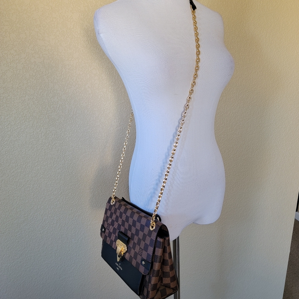 Louis Vuitton Vavin PM in Damier Ebene Canvas/Black Crossbody Bag